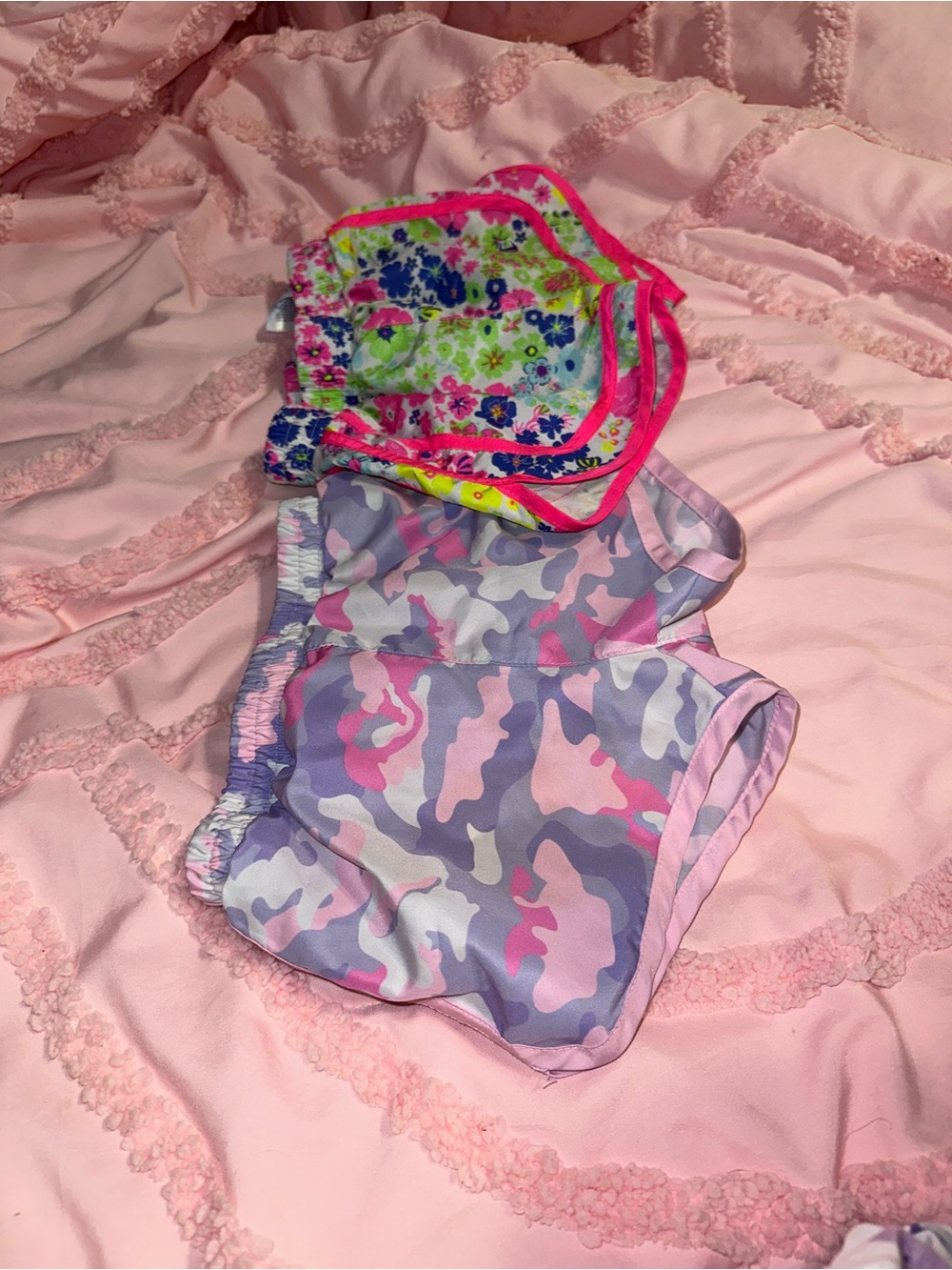 Champion Girls Pink Purple Camo Athletic Shorts